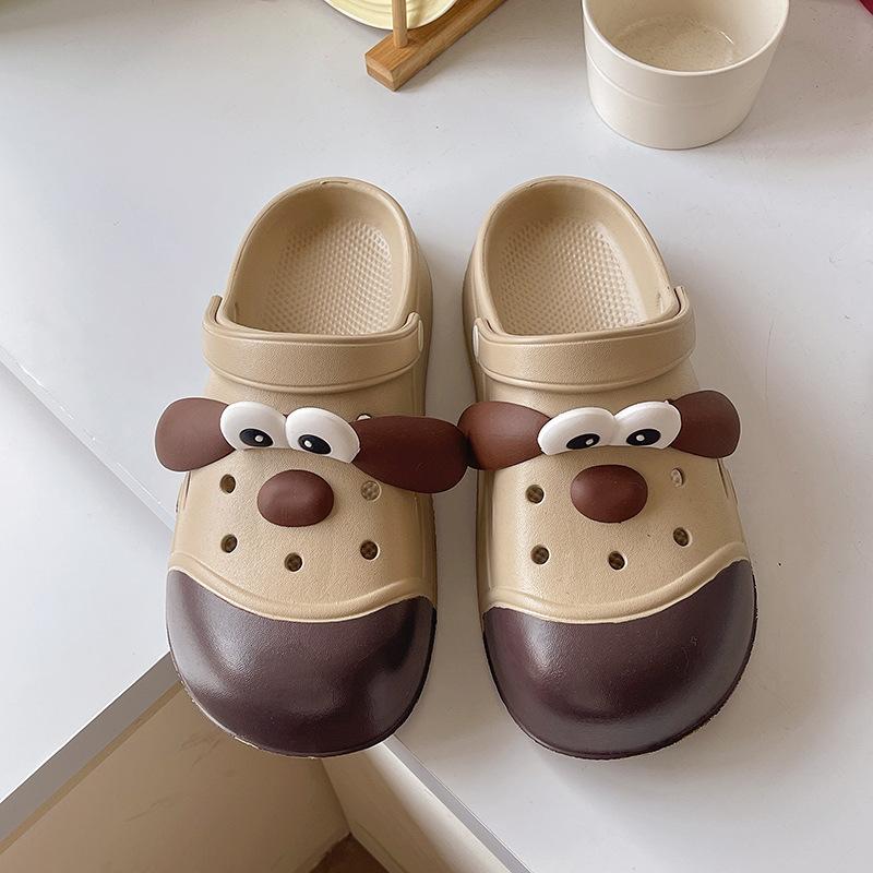 Baotou cool slippers women's new seaside beach women's shoes trendy ins cartoon cute eva hole shoes women
