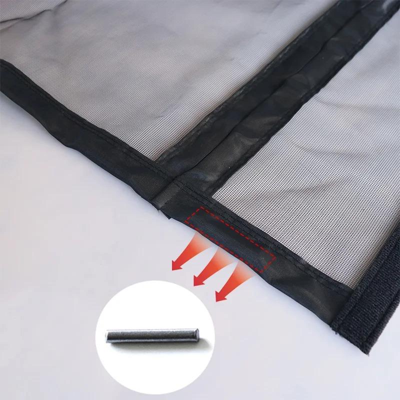 Black Magnetic Door Screen Window Mosquito Net Side Opening Custom Size Curtain Insect Mesh and Mosquito Proof Invisible Net