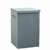 Thickened Cotton Linen Foldable Laundry Basket with Lid - Large Capacity, Mold-Proof & Washable