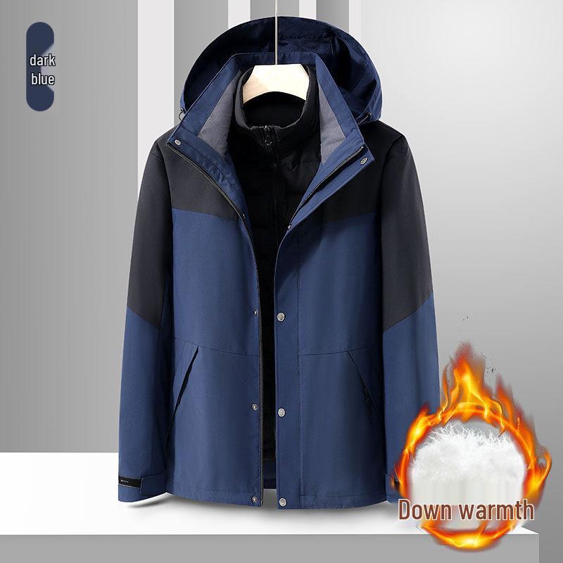 

Men s & Women s Waterproof Windproof Stain-Resistant 3-in-1 Outdoor Down Jacket Set M