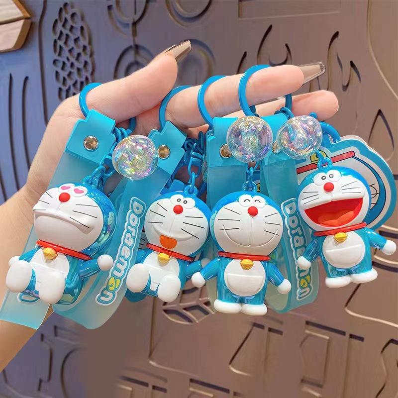 Authentic Creative Doraemon Colorful Pendant Cartoon Car Keychain Bag Decoration Wholesale