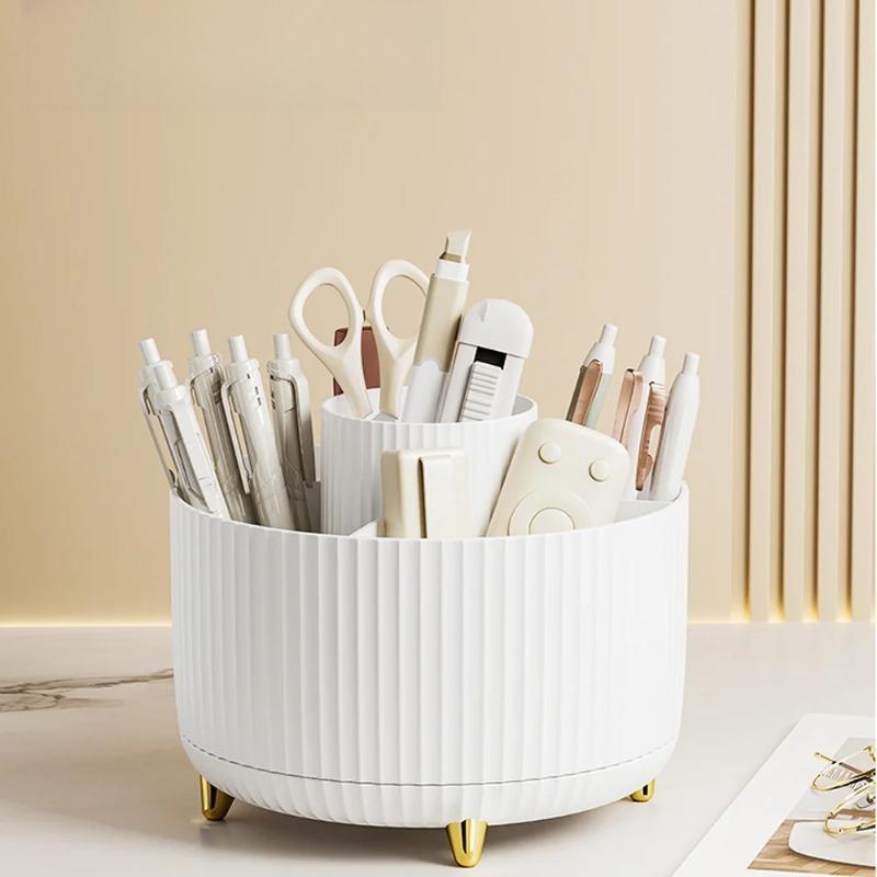 Multi-functional Large-capacity Desktop Rotating Pencil Storage Box Shelf Desktop Pencil Case Pencil Holder Student Supplies