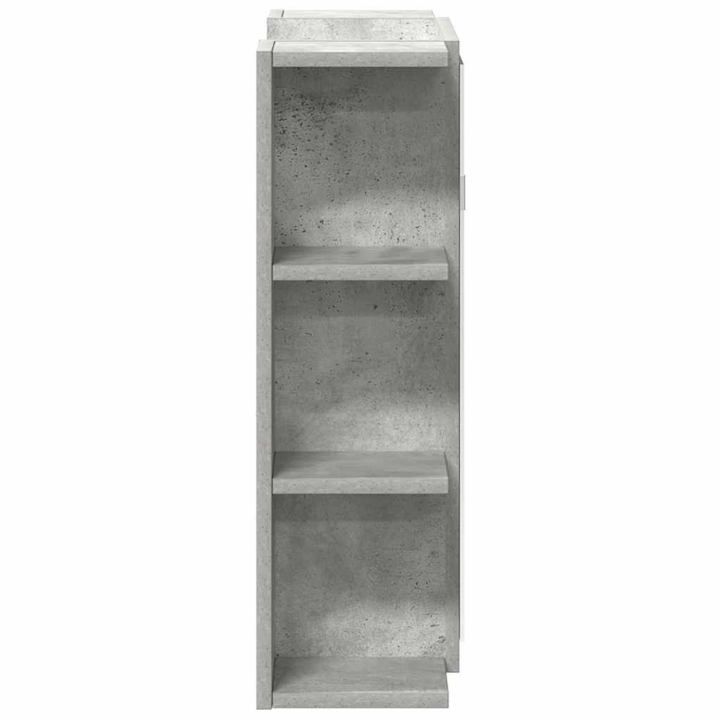 Vidaxl Szafka Łazienkowa Z Lustrem, Szarość Betonu, 80 X 20,5 X 64 Cm