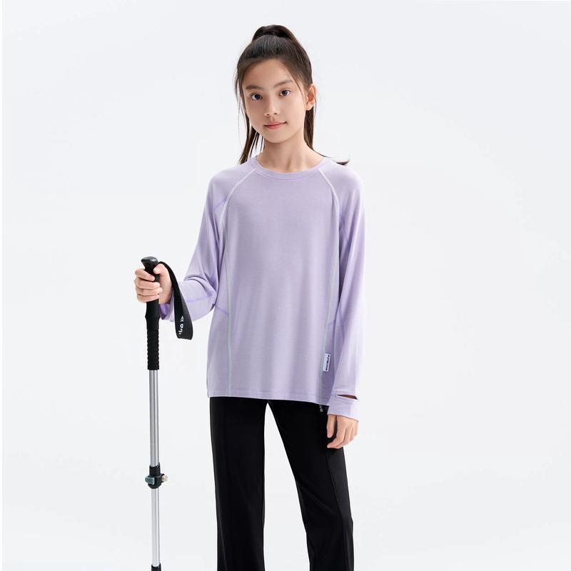 FUN ACTIVE Merino Tencel Wool Long Sleeve Kids Sport Tee
