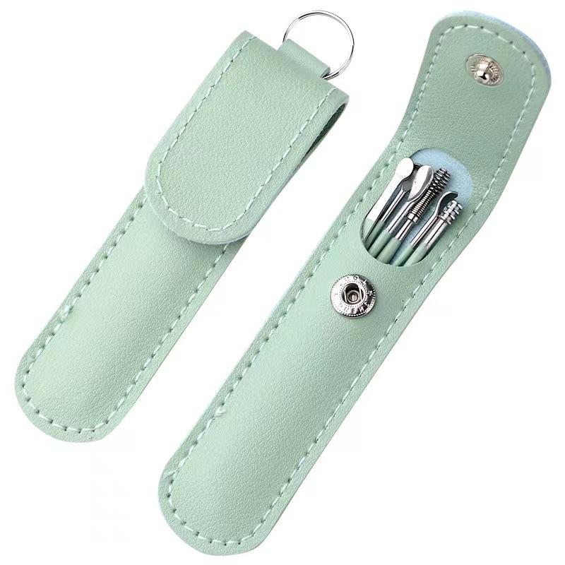 Ear Cleaner Ear Wax Pickers Stainless Steel Earpick Wax Remover Piercing Kit Earwax Curette Spoon Care Ear Clean Tools
