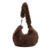 2024 New Niche Design Plush Bag Women's Autumn and Winter Versatile Chain Messenger Bag Hand-held Plush Underarm Bag