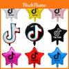 Palloncino in foil a forma di stella con logo Tik Tok per decorazioni per feste di compleanno di adulti e bambini
