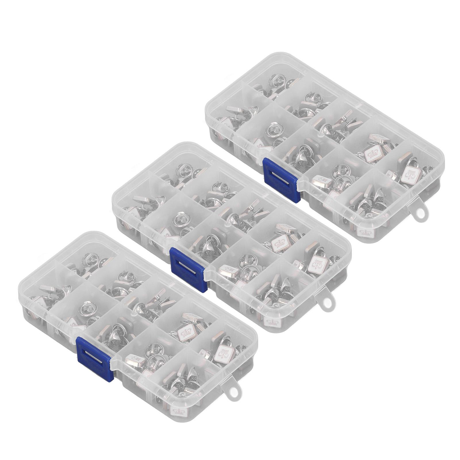 

150pcs Brooch Button White Tetragonum Face Crown Invisibility Anti Exposure Button Pins Detachable Snap Buttons for