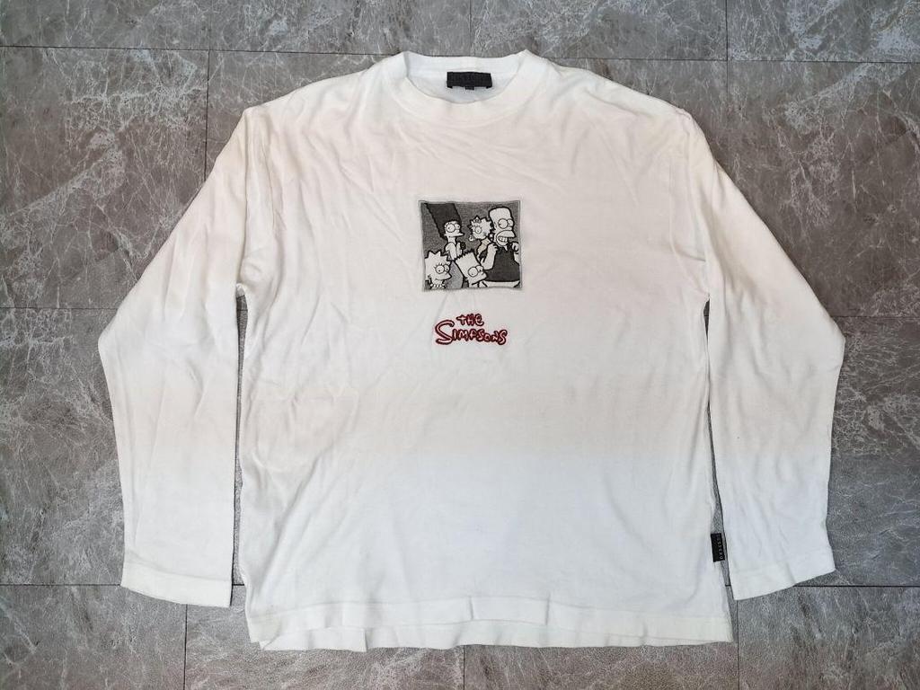 [USED] 90s Simpsons Iceberg Made In Italy Center Logo Long Sleeve T-Shirt