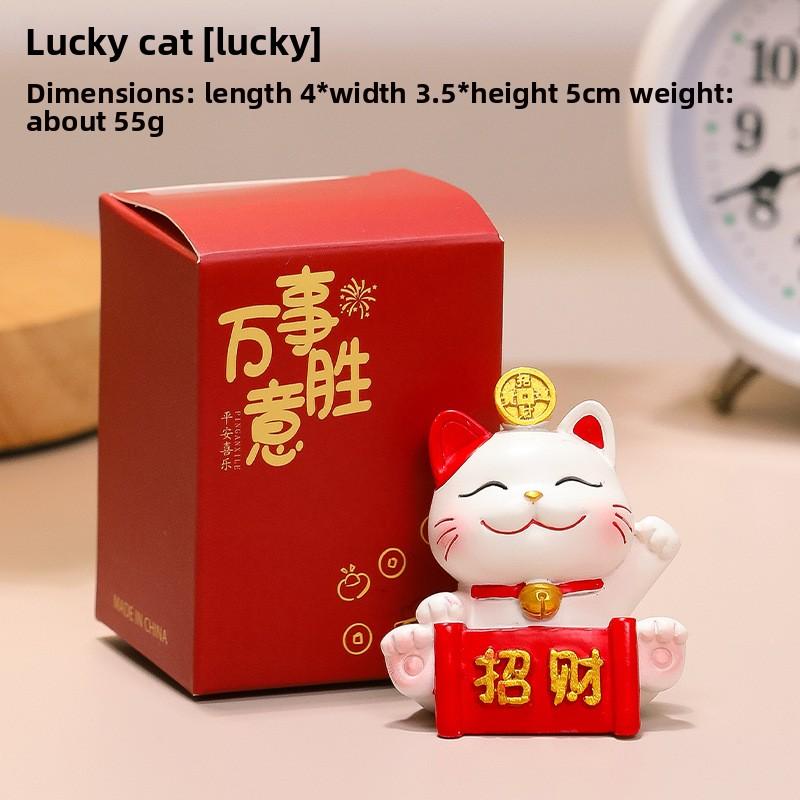 Cute Mobile Phone Stand Decoration Cute Maneki Neko Resin Office DeskCute Gift Decoration