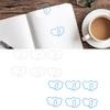 100 Pcs Cloud Shaped Paper Clips Cute Fun Decorative Iron Bookmarks Planner Clips with Transparent B