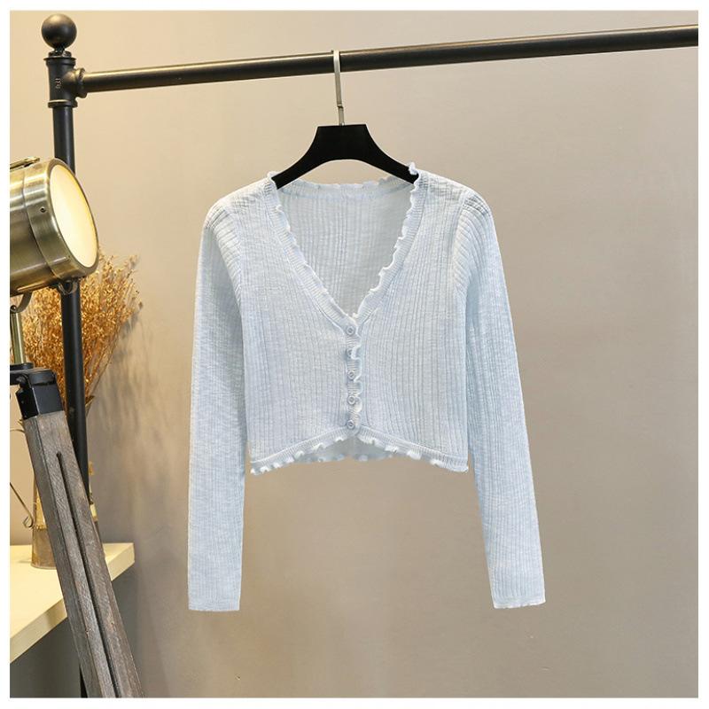 Sunscreen Cardigan Women's New Summer Thin Short White, Knitted Top Shawl Small Outer Skirt