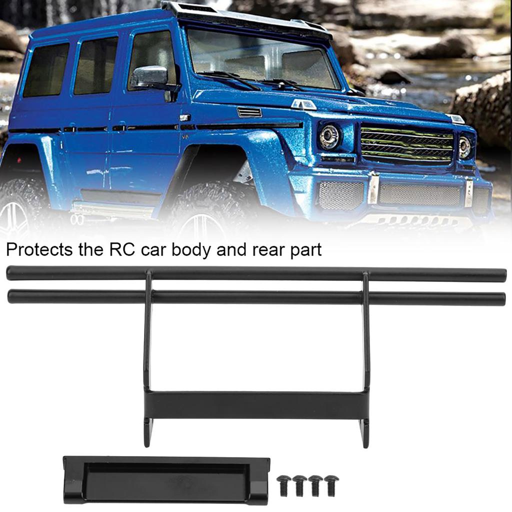 Metal RC Rear Bumper Replacement Accessories Parts Fit for Traxxas TRX 4 G500 TRX 6 G63Black