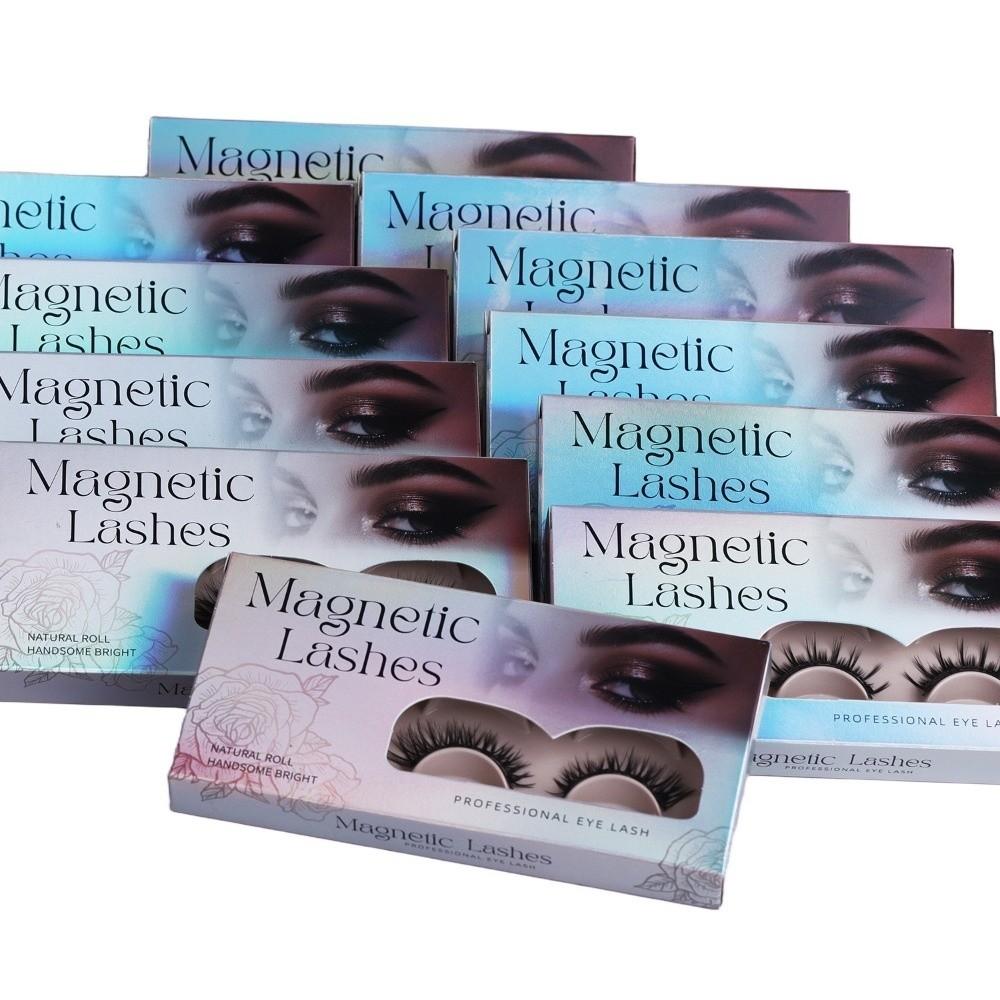 Naturliga Magnetiska Ögonfransar Med Applicator Lösögonfransar Nya Magnetiska Fransar För Daglig Användning