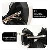 Women's Large Sheer Bow Hair Clip, Mesh Ribbon Streamer Spring Barrette, Elegant Hair Accessory for Parties and Daily Wear