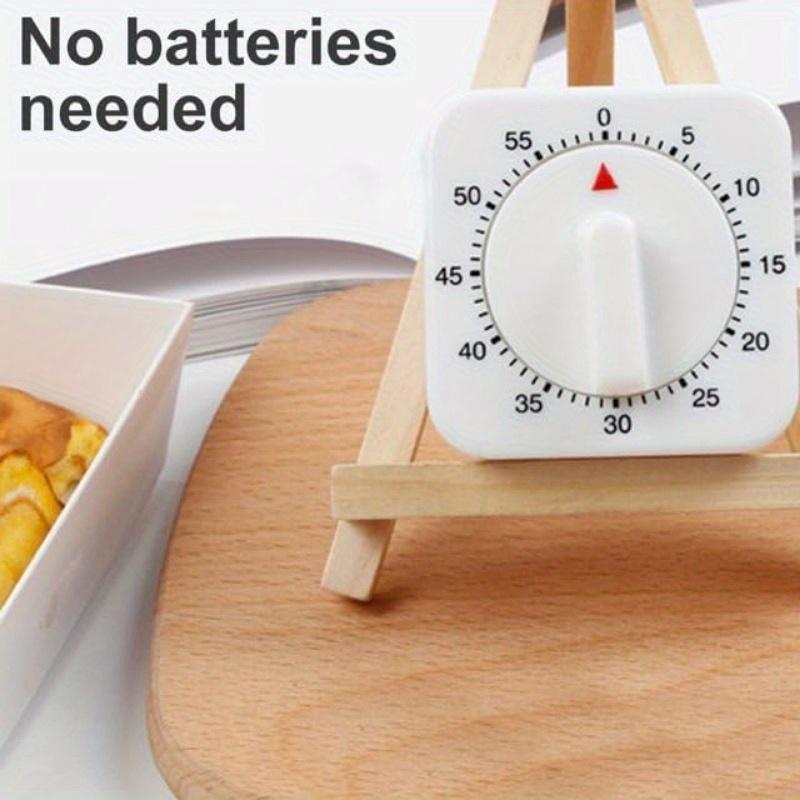 Temporizador de Cocina Mecánico de 60 Minutos Temporizador de Cuerda Reloj de Cocina Visual con Alarma Fuerte No Requiere Baterías Ideal para Cocinar Hornear y la Cocina