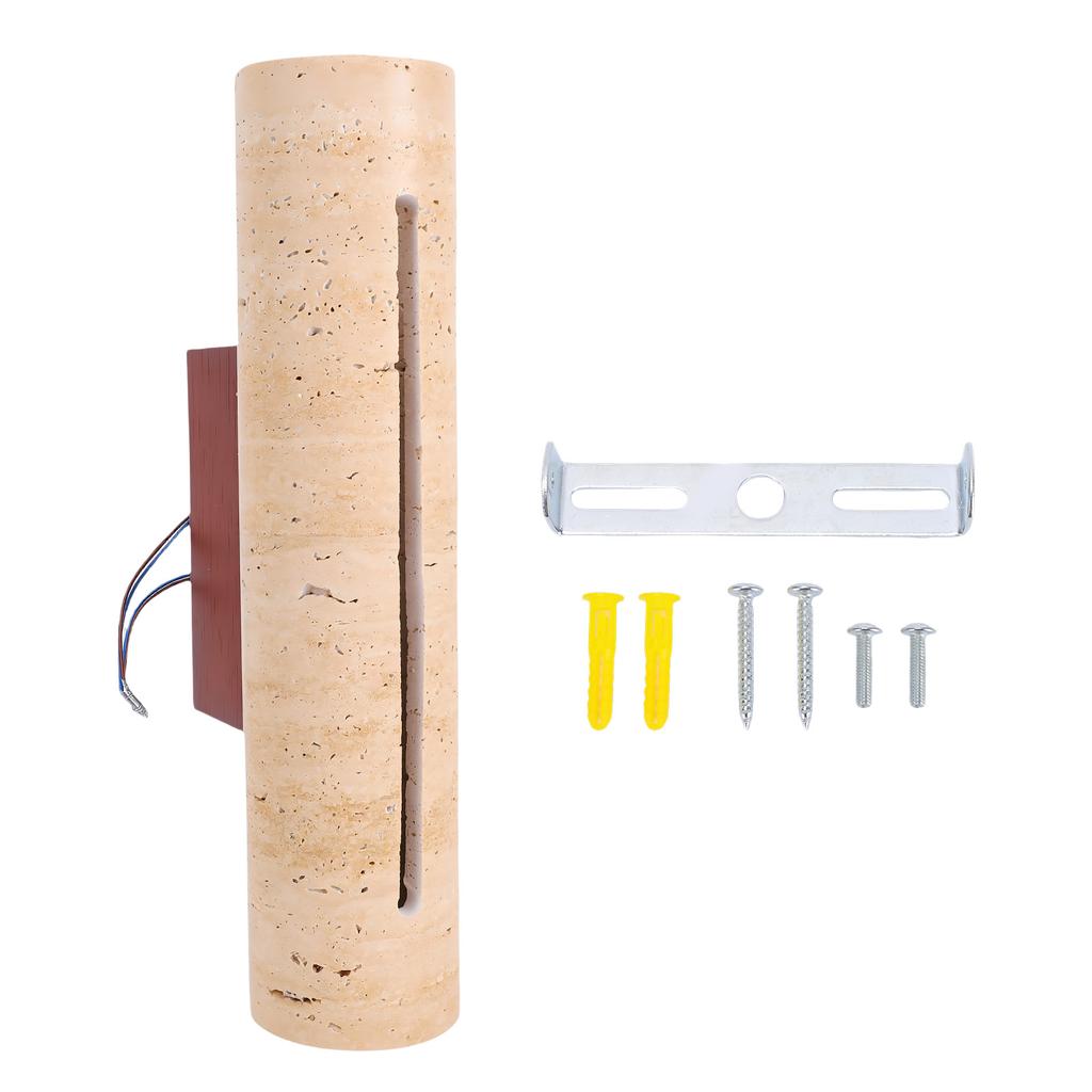 Indoor Strip Up Down Wall Sconce Modern Yellow Travertine Wall Sconce Up and Down Light for Bedroom Hallway
