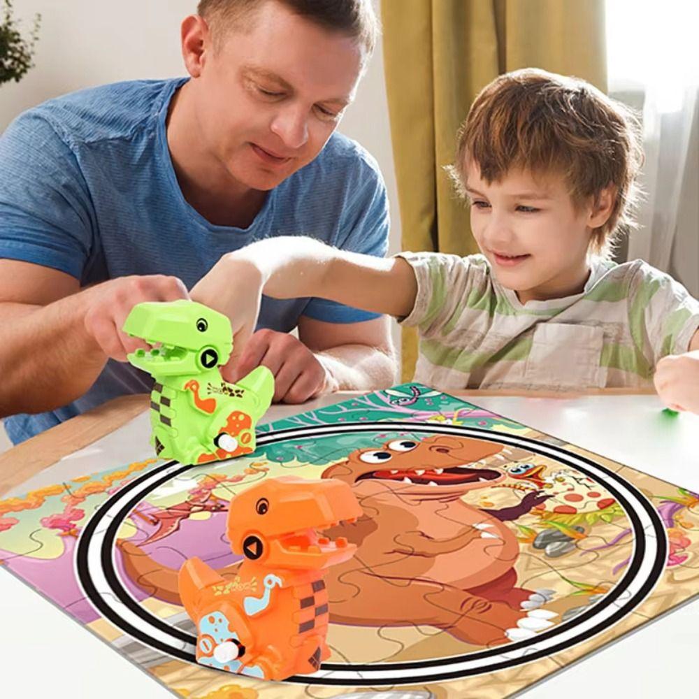 Plastic Dinosaur Track Car Toys Board Gams DIY Rail Assembled Puzzle  Preschool Boy and Girl
