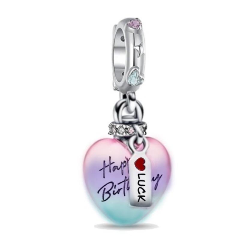 100% Copper Colorful Rubik'S Cube Butterfly Cat Peacock Daisy Charm Beads Fit Original Bracelet Diy Jewelry