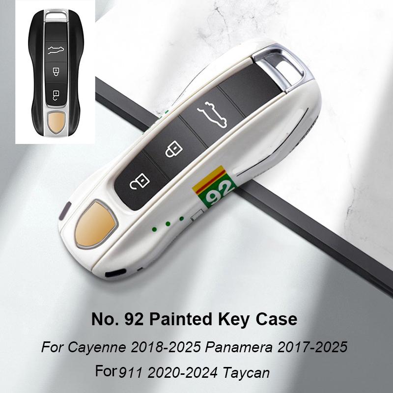 For Porsche Panamera Cayenne Macan 718 Cayman Boxster 911 Taycan Car 92 Personalized Key Case Protective Shell Remote Fob Cover