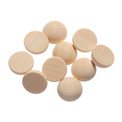 Eco-Friendly Natural Accessories Jewelry Making Half-faced Wood Split Round Balls Half Wooden Beads