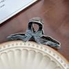 Elegant Hair Claw Clip In Polka Dot Design With Charming Bow For Daily Use