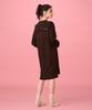 DEAR,PEER Sailor Collar Knit Dress Dark Brown