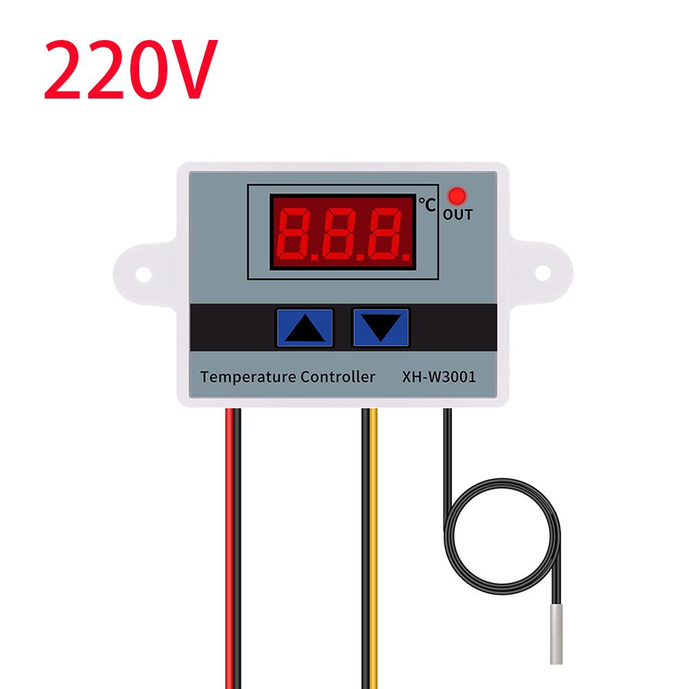 W3001 Контроллер температуры 220В 12В 24В Цифровой термостат Терморегулятор Микрокомпьютер Инкубатор Охлаждение Нагрев Переключатель