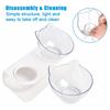 Cat Elevated Double Transparent Plastic Bowl Pet Feeding Bowl Raised The Bottom Cats and Small Dogs Cute Cat Face Bowl