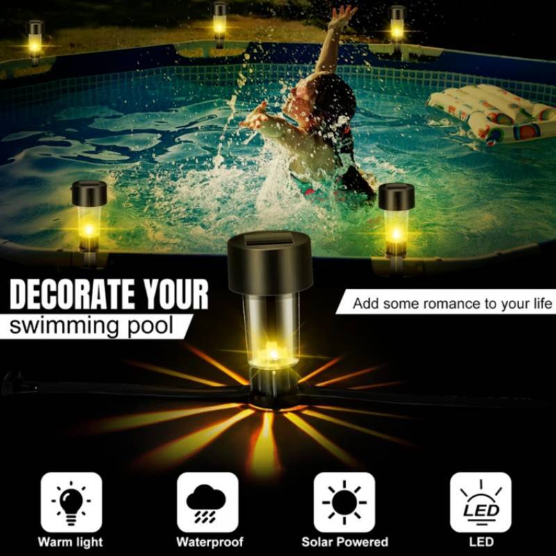 Outdoor Solar Pool Light With Waterproof Ip44 For Garden Decor