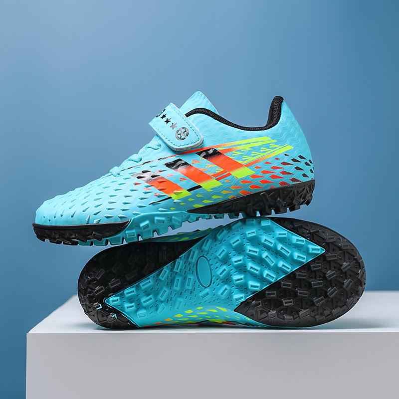 

Детские футбольные бутсы кроссовки на липучке кожаная стопа сломанные ногти tf длинные ногти AG мальчики и девочки ученики начальной школы тренировочная обувь 39