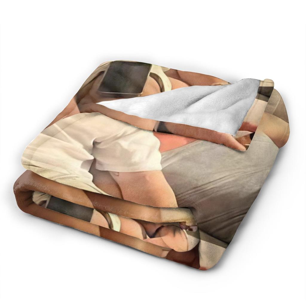 Heated Rivalry Knitted Blankets Flannel Hollanov Lightweight Throw Blanket for Outdoor Travel Bed Rug