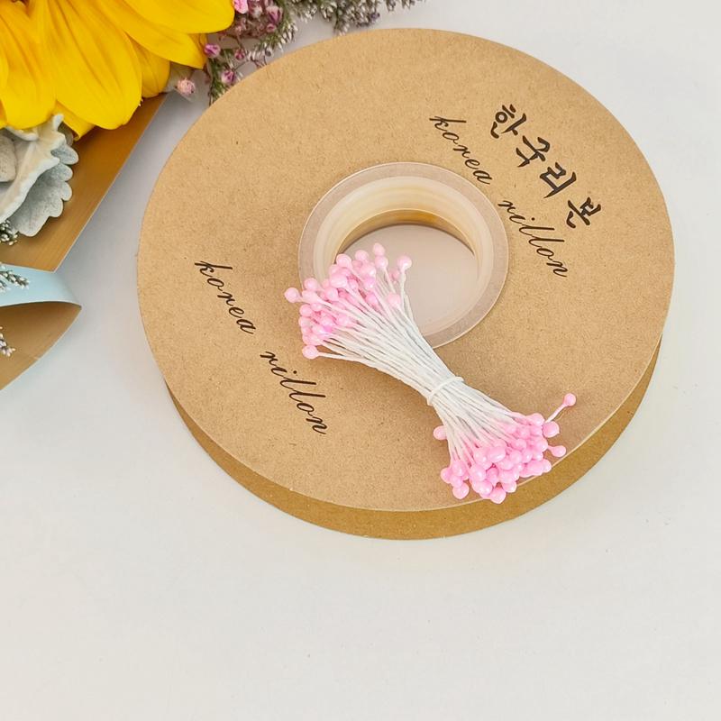 Handmade Green Floral Stem #2 with Glue-Wrapped Iron Wire for DIY Bouquets