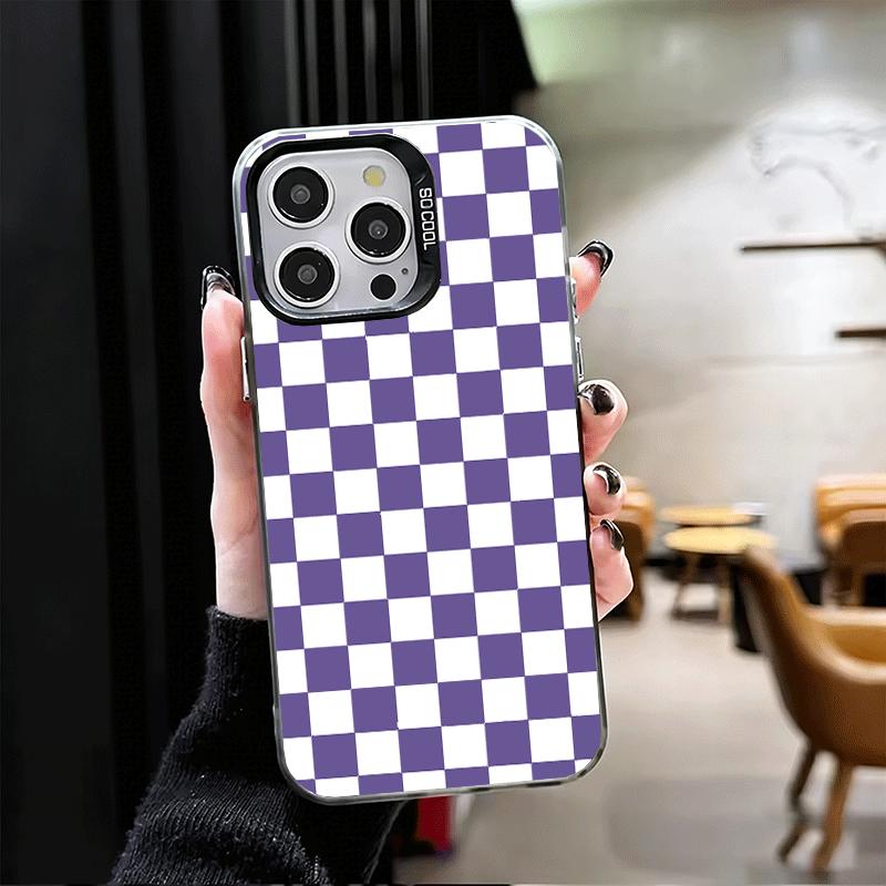 Retro Classic Chess Board Grid Shockproof Phone Case for iPhone 17 Air 16 16E 15 Pro Max 14 Plus 13 Mini 12 Back Cover Anti Fall