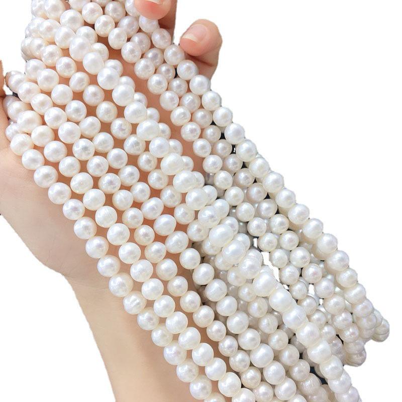 Trendy 8-9mm Large Bead Freshwater Pearl Necklace - Perfect Gift for Girlfriend or Mother