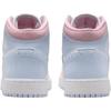 Air Jordan 1 Mid SE GS Kids Half Blue Pale Ivory White IB7057-403