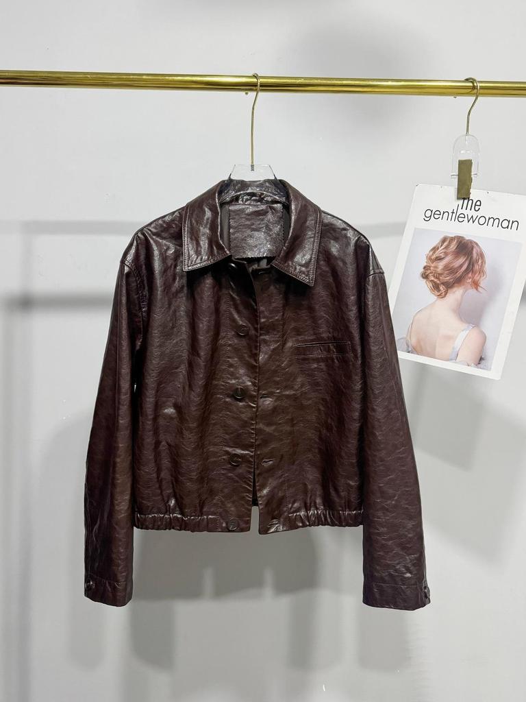 Giacca da Motociclista Corta in Vera Pelle da Donna Petite Autunno/Inverno - Strato Superiore Pelle di Pecora
