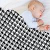 Houndstooth Pattern Throw Blanket Beach Kid'S For Sofa Thin Softest Blankets