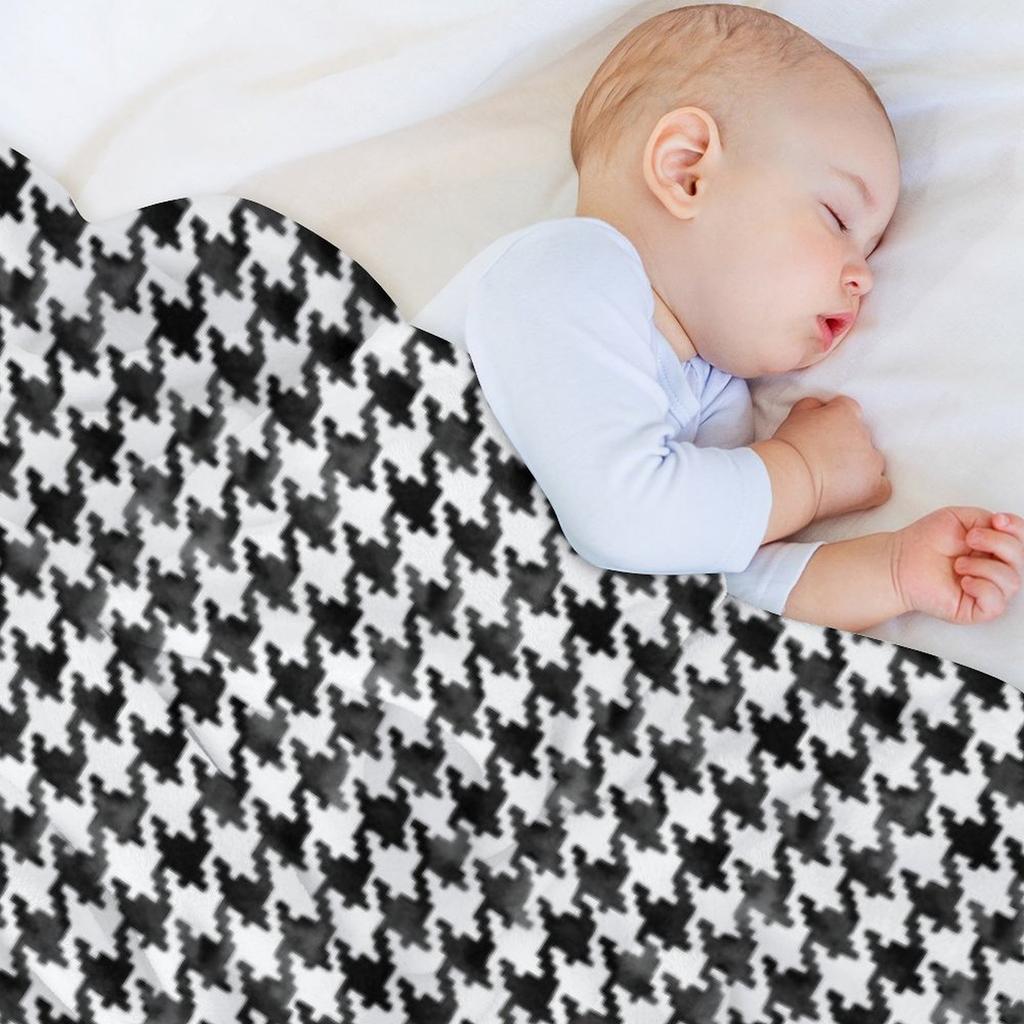 Houndstooth Pattern Throw Blanket Beach Kid'S For Sofa Thin Softest Blankets