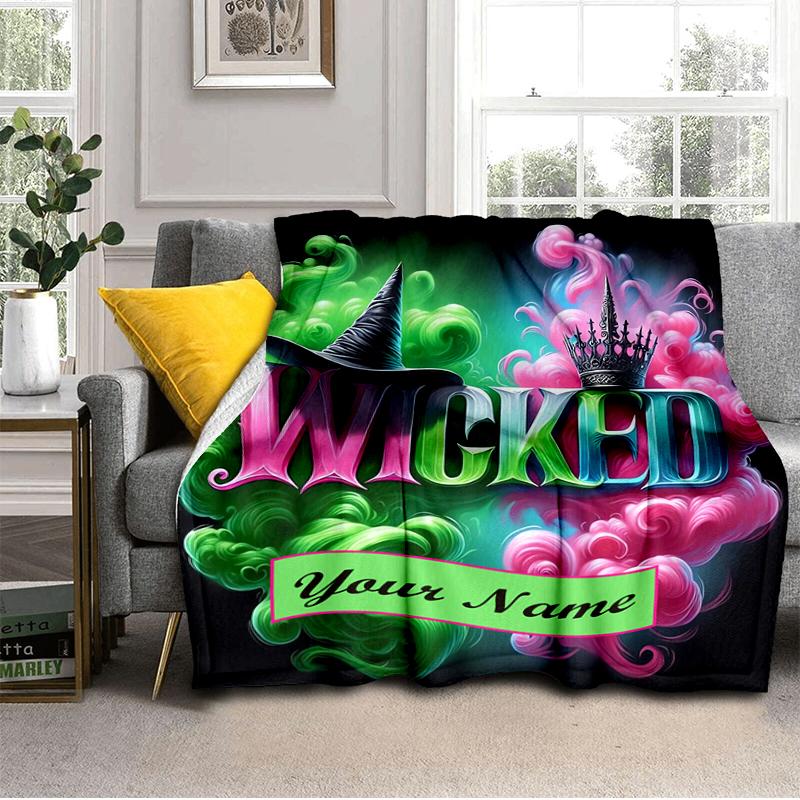1PC Custom Name Fantasy Adventure flannel blanket versatile,all-season throw suitable for the living room,bedroom,camping,travel,and gift