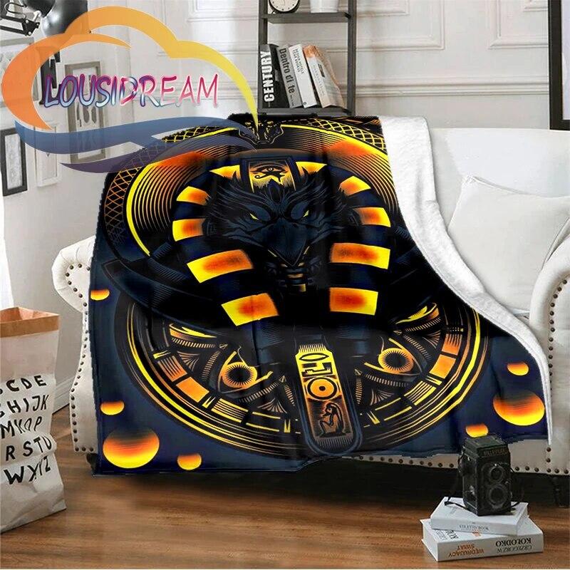 Horus Ancient Egyptian Mythology Blanket Fashion Flannel Fluffy Fleece Throw Blanket Children and Adult Gift Sofa Travel Camping