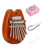 YANGMUDAN Thumb Piano Mini Ka 8-Key Finger Percussion Instrument High-Quality Wood Portable Piano Pendant Cute Cat Small Lightweight Suitable for