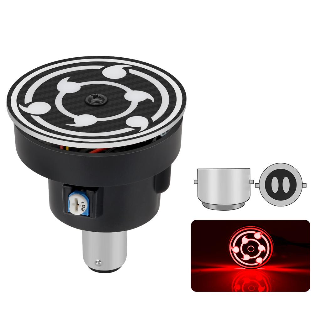 Motorcycle Brake Light Hokage Wheel Eyes Rotating Rainbow Flashing Tail Light Auxiliary Bulb Anime Thememodification Accessories