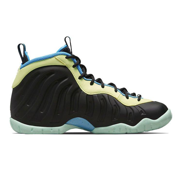 Nike Little Posite One GS Black Multi Color Kids Sneakers Citron-Tint Mint-Foam University-Blue DH6490-001