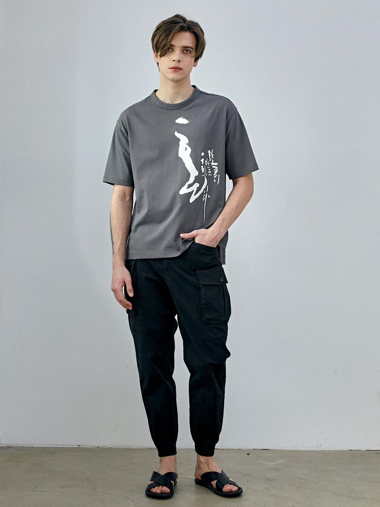 Custom Us Honprint Short Sleeve T-Shirt Ccucomkrt462 Gry