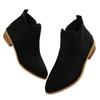 Plus-size Shoes and Ankle Boots, Pointed Side Zipper Mid-heel Chunky-heeled