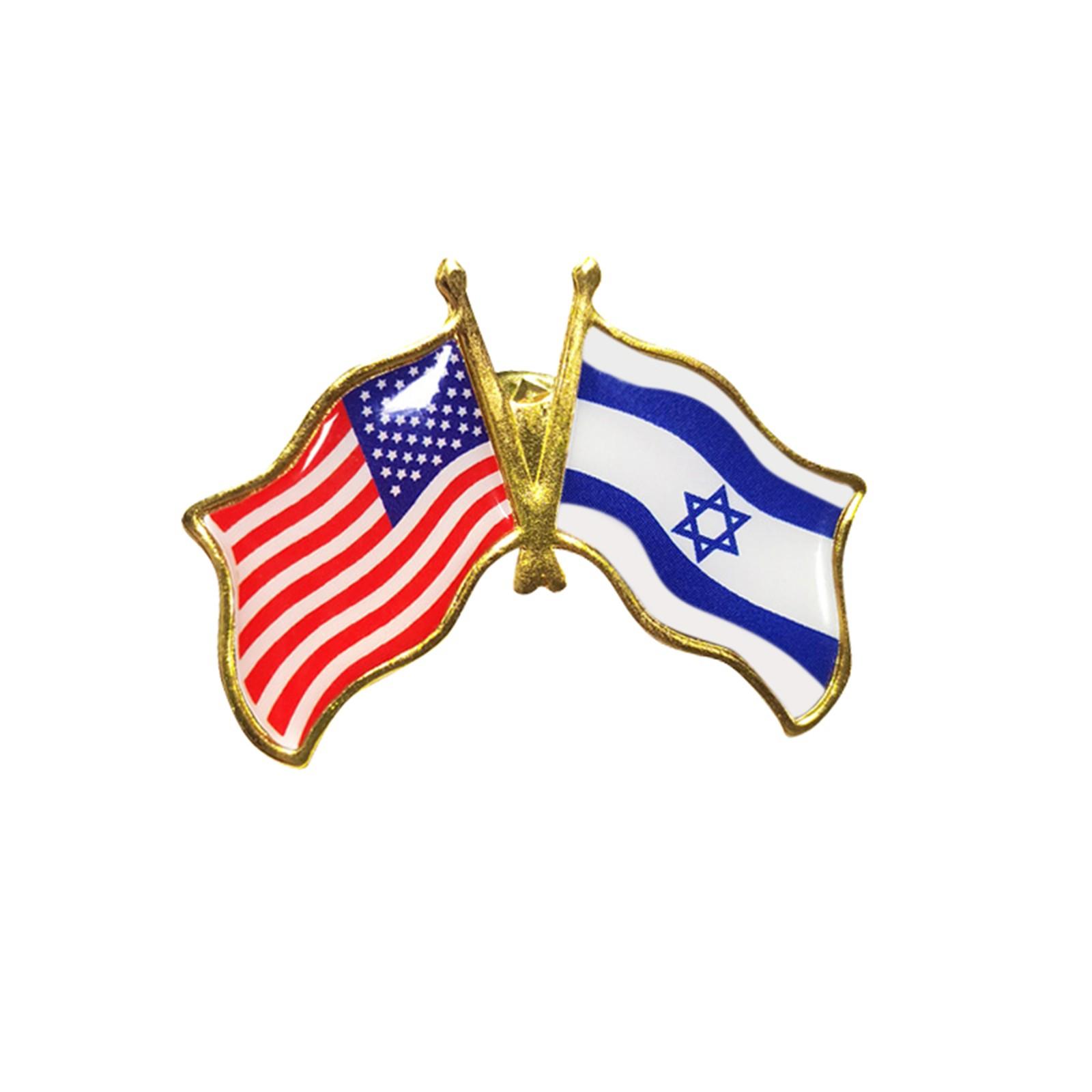 

Брошь с американским флагом Израиля, значок, декор для одежды, аксессуар для одежды