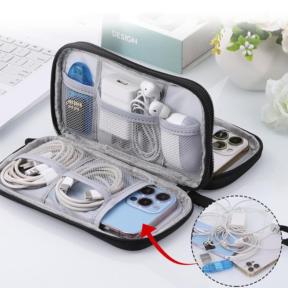 DONGFANGB Multifunkcionális Tároló Kütyü Nagy PC SD Hordozható Kényelmes Utazáshoz Doboz, Tasak, 3-Rétegű, Karcálló, Kapacitás, Porálló,