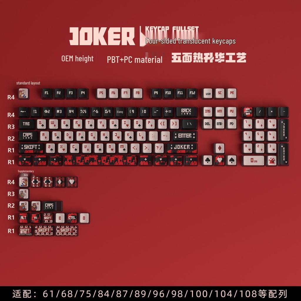 Four-Sided Translucent Color Keycaps for Customized Mechanical Keyboard