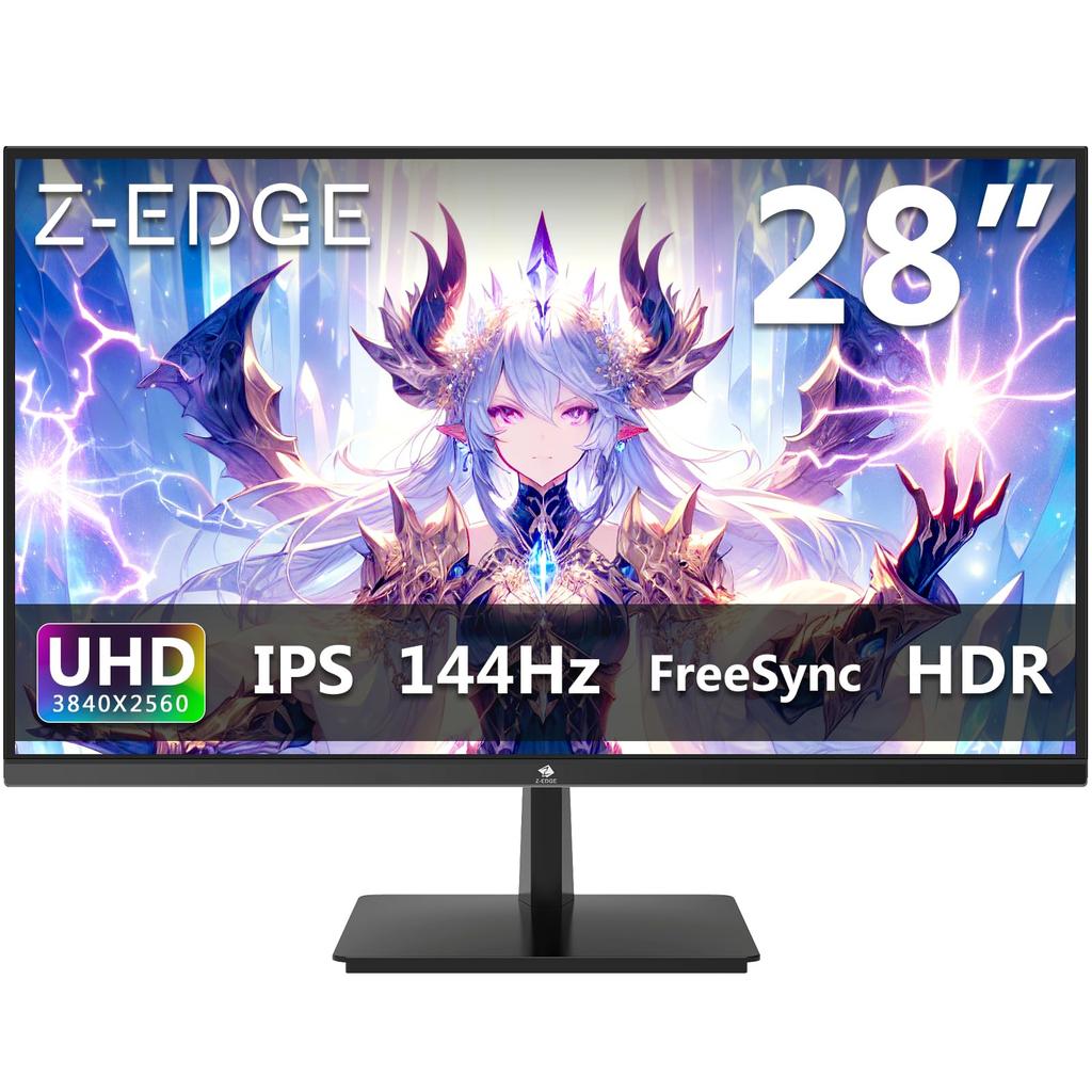 Z 4K UHD Gaming IPS AMD Domestic Warranty with U28I4K Z-Edge (Zero Edge) Monitor, 28-inch (3840x2160) Monitor, 144Hz, HDR10, FreeSync, HDMI/DP